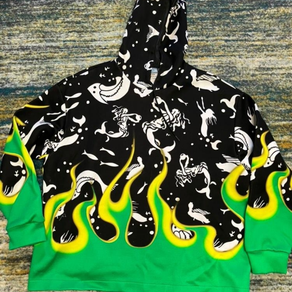 Prada Mermaid Flames Hoodie